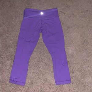 Purple cropped lululemon pants size 4